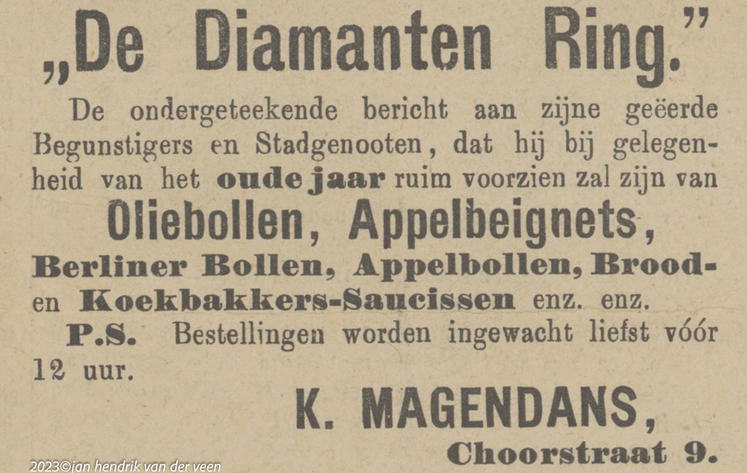 Oliebollen nu de dagen korten en de nachten lengen